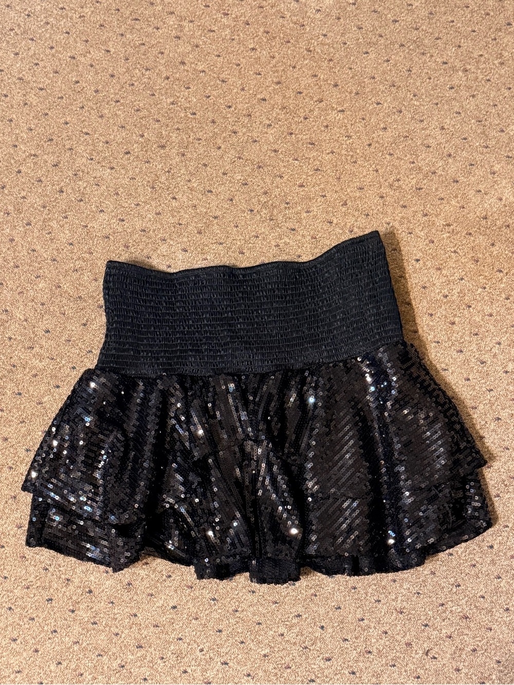 Simply Southern Black Sequin Circle Skater Skirt
